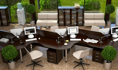Мебель для персонала серии «Лайт» компании «Эдем» в популярном цвете «Венге»