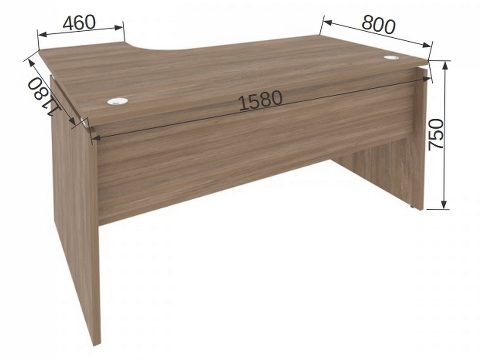 Офисная мебель для персонала ONIX O.SA-4R Стол эргономичный правый