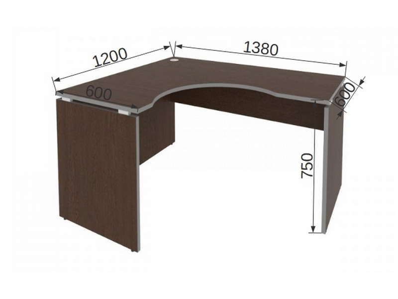 Офисная мебель STYLE Стол эргономичный левый Л.СА – 3 Л