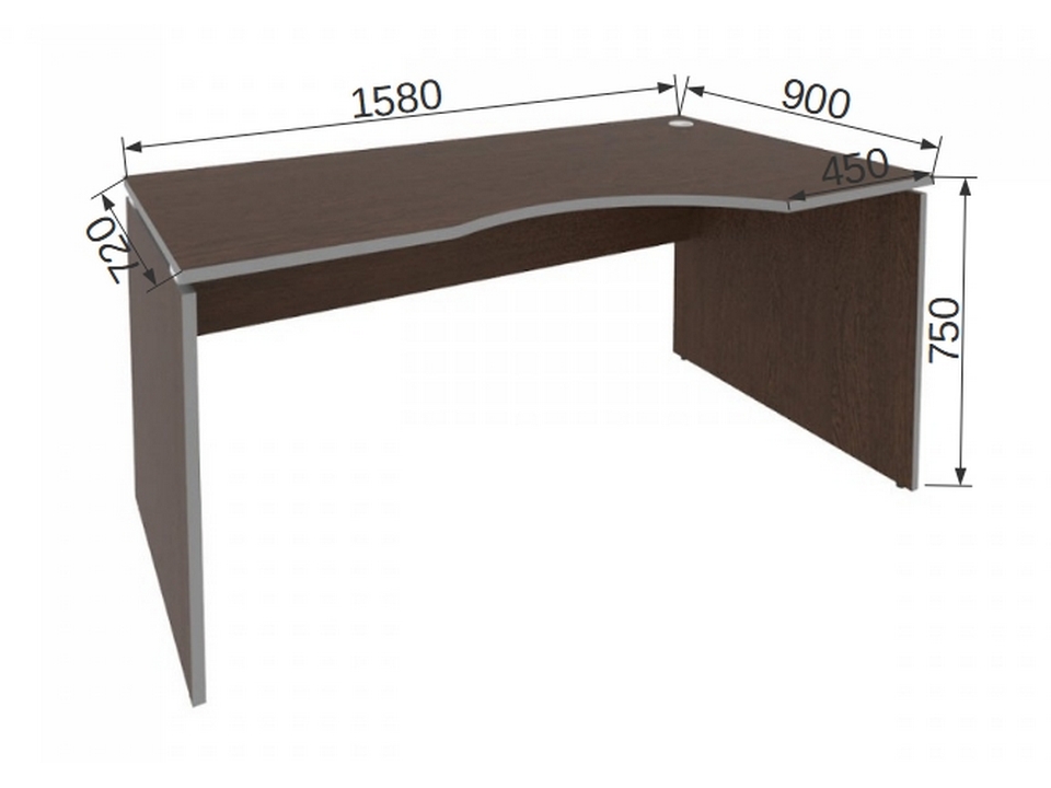 Офисная мебель STYLE Стол эргономичный правый  Л.СА – 1 Пр