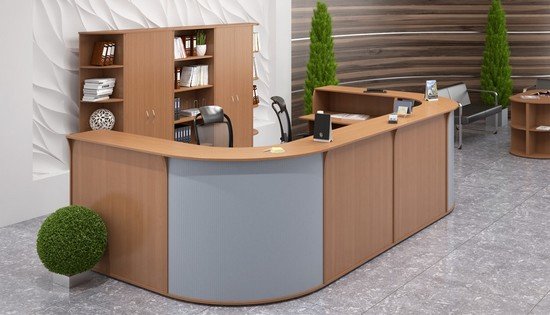 Угловая стойка-ресепшн ЭДЕМ-1