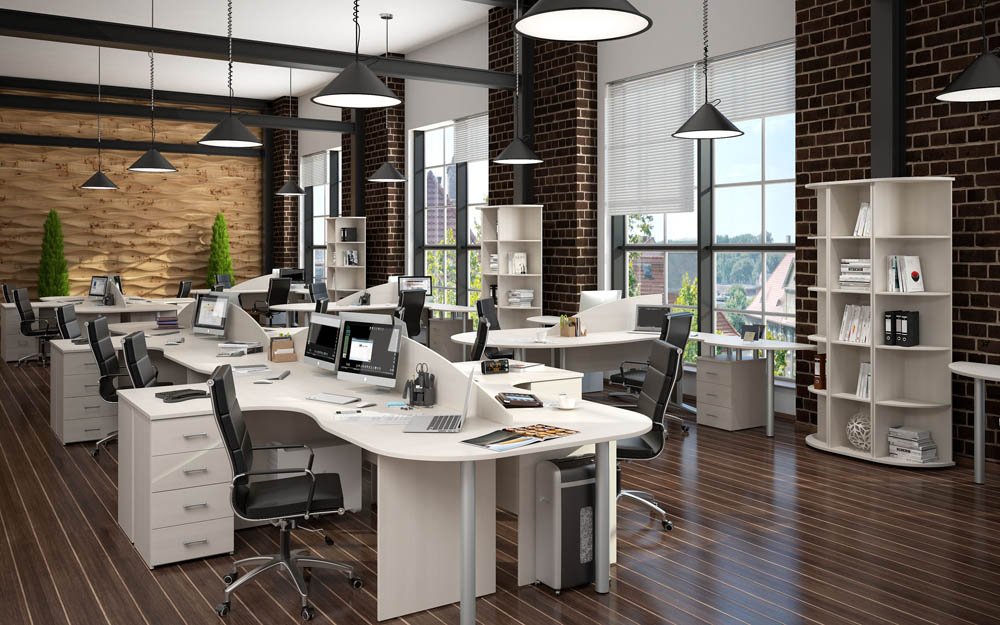 Офисная мебель цвета орех Монолит - вид 3