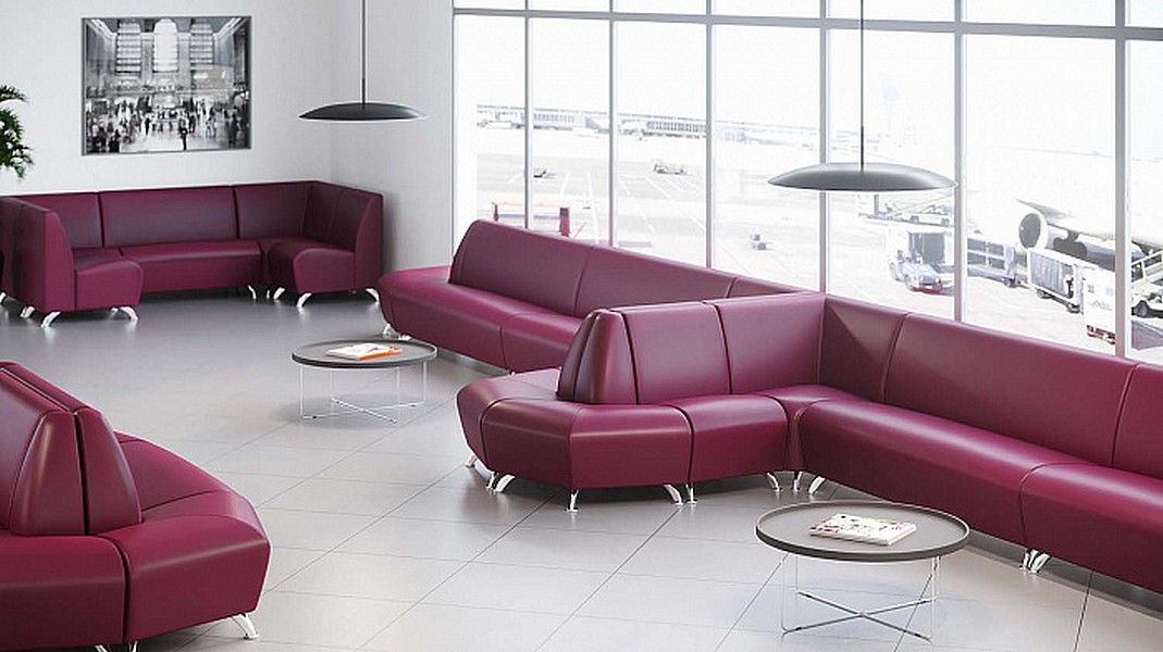 2-местный офисный диван Интер хром - вид 12