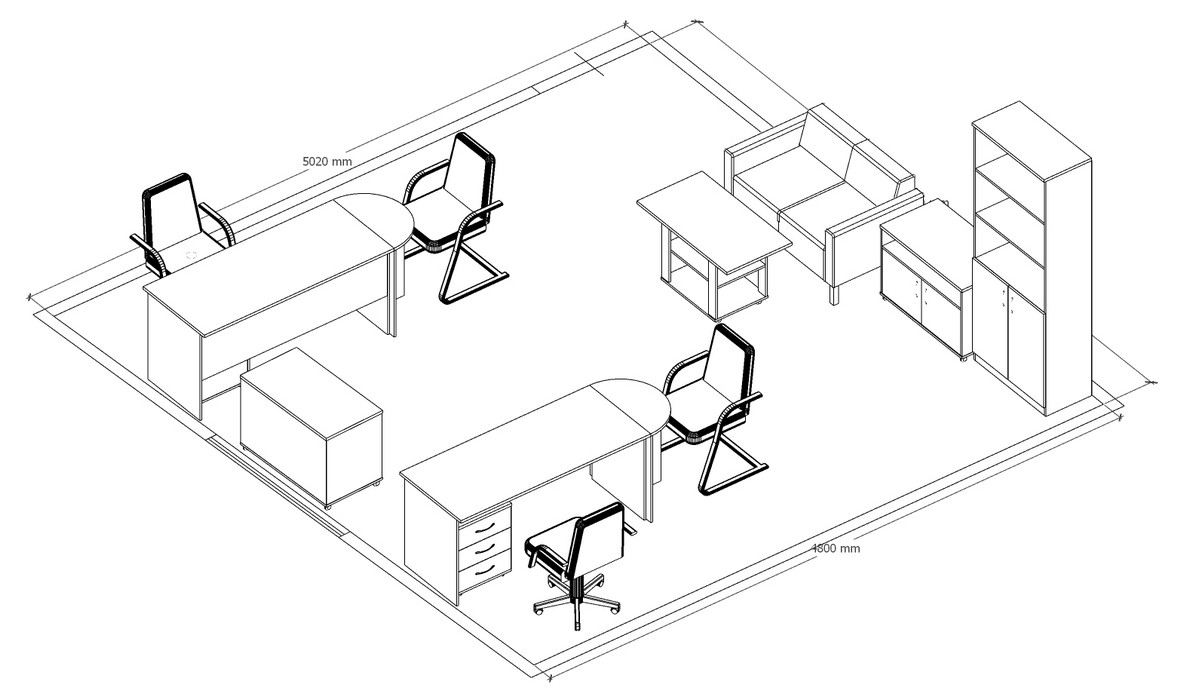 Офисная мебель венге Референт - вид 10